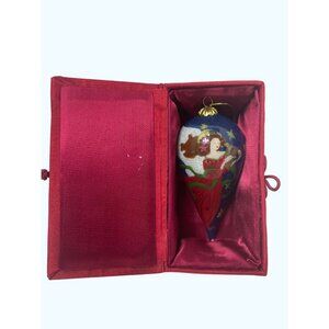 Li Bien Hand-Painted 2010 Glass Ornament With Angel Design In Red Gift Box